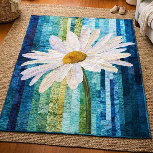 Daisy Drift 3162D – Printed Daisy Quilt Pattern, Modern Daisy Applique, Spring Quilt, Beginner Friendly Wall Hanging - Etsy