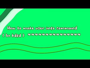 How to make USERINFO command! || BDFD ( Bot Designer For Discord )