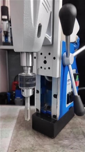 The FE50RLX magnetic drill handles drilling and tapping in one machine It features forward.
