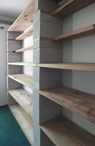 Easy-to-Build Modernist Cinder Block Bookshelves... That Actually Look Good | The Survival Gardener