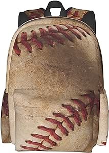 Retro Baseball Print Backpack Bookbag Laptop Backpacks Multipurpose Daypack for Boys Girls School Men Women Travel Hiking
