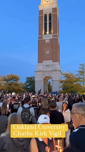 78K views · 3.2K reactions | Charlie Kirk vigil that was held at Oakland University Monday Night. #charliekirk #charliekirkvigil | Macomb County Scanner | Facebook