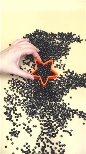 Elegant Bead Pour 🖤⚫ Black Beads ASMR #asmr #beads #reverse