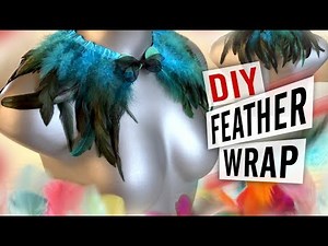 How to Make a Feather Skirt, Necklace, Collar Trim, Wrap - Easy DIY