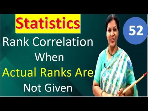 52. Rank Correlation When Actual Ranks Are Not Given from Statistics Subject