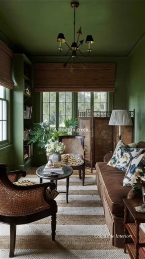 • A STUDY IN GREEN • Why does green endure in interiors? 💚💚 Perhaps because it never asks to be the focus. It settles into the background, allowing form, texture and light to take the lead. Across rooms and moments, it shifts... deep and enveloping, soft and faded, structured or organic, yet always grounding the space. These green spaces have used green with restraint and repetition. Not necessarily as a feature, but as a foundation. A colour that connects rooms quietly, creating continuity wi