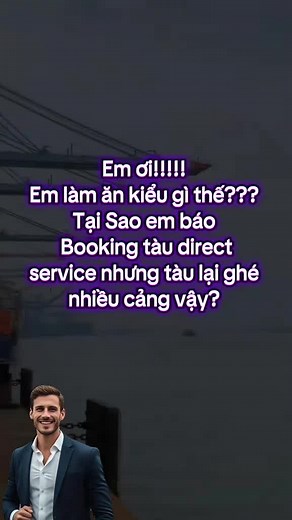 Em ơi!!!!! Em làm ăn kiểu gì thế??? Tại Sao em báo Booking tàu direct service nhưng tàu lại ghé nhiều cảng vậy? #FWD #fwd #forwarder #sale #logistics #đờisalelogistics