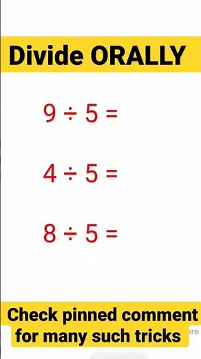 Division tricks | #shorts | math tips | math tricks | how to divide #explore #shortsvideo #hookahbar