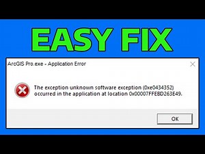 How To Fix The Exception Unknown Software Exception Occurred in the Application