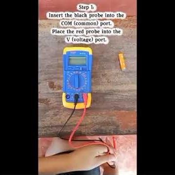 Video tutorial about testing a battery using a digital multimeter.
