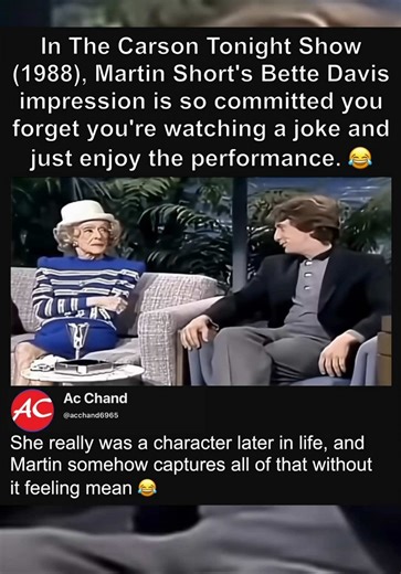 Martin Short's Bette Davis Impression on The Carson Tonight Show