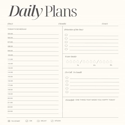 100  Days Daily Planner Printable PDF | Minimalist Planner Notebook | to Do List | Productivity Planner | A4 A5 Letter | Instant Download - Etsy