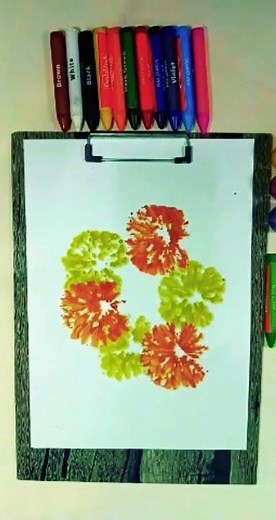 🌸 Beautiful Flower Painting Using Crayons & Poster Colors | Easy Flower Art for Beginners 🌸