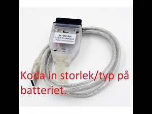 Kodning av typ och storlek på batteri med NCS-EXPERT.