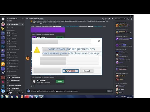 Comment faire une backup d'un serveur discord sans permissions administrative en 2023
