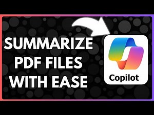 How to Summarize Pdfs With Copilot 🤖 AI Tutorial
