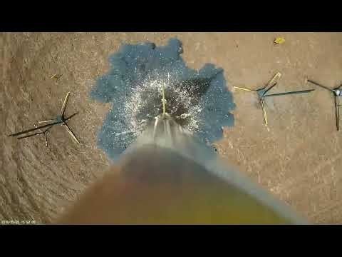 This rocket spit out burning titanium sparks!
