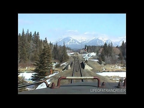 Locomotive Cab Ride in the Rocky Mountains Through Banff, AB - Train Ride