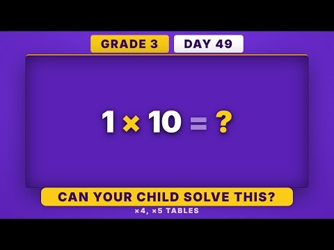 Times Tables (×4, ×5) Mastery | Grade 3 Daily Math Challenge (Day 49/365)