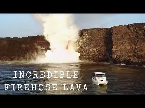 Incredible Firehose Lava from Drone - Hawaii Revealed