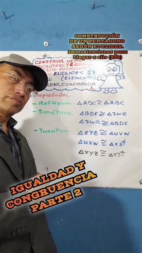 IGUALDAD Y CONGRUENCIA. PROPIEDADES. VIDEO CORTO. #matematicas #geometria #demostracion #universidad #postulado #enseñar #enseñanza #euclides #matematicaempirica