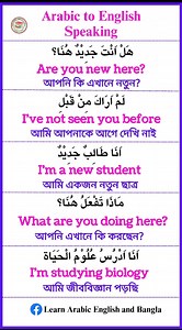 49K views · 1.1K reactions | Arabic to English Speaking @learnarabicenglishbangla #tranding #learnenglish #vocabulary #Amazing #useful #teacher #reelschallenge #reelsviralfb #reelsoftheday #reelstrending #reelsfb2024 #viralreelsシ #reelsviralシ #viralvideo #reelsforyou #reelsfypシ #learnarabic #learnarabiconline #speaking #News #students #biology | Learn Arabic English & Bangla | Facebook