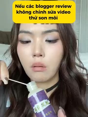 Nếu các blogger review không chỉnh sửa video thử son dưỡng môi thì nó sẽ như v hả？ #lamdep #funny [6aAonOu6XkM]
