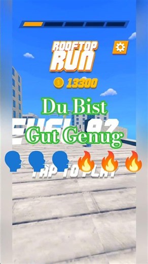 Rooftop Run Gameplay (Du Bist Gut Genug Edition 🇩🇪🥳)