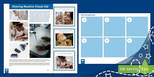 Shaving Routine Visual Aid