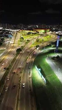 Natal RN à Noite Vista do Alto 🚁 Cidade Iluminada