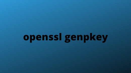openssl genpkey - Mister PKI