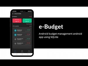 Android Budget Management App using SQLite Database | Android Mini Project