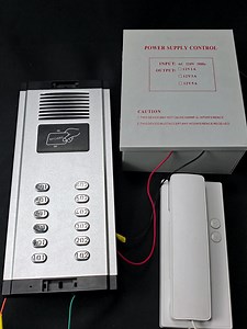12 Familes Kit Audio Building Intercom System Phone Handset With 2-Wire for Apartment No-Visual Device 12 Buttons
