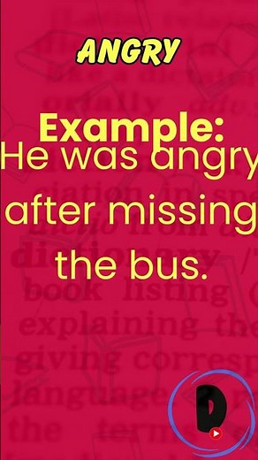 Angry Word Meaning | English Vocabulary for Beginners & ESL