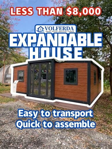 20ft expandable house, do you like it? Best selling house in Europe and Southeast Asia✨Perfect for Airbnb,guesthouse,rental house, farm house and tourism project. 📱 WhatsApp: ‪ 86 185 7657 5305 🔗 WhatsApp link: wa.me/8618576575305 📧 info@volferda.com #expandablehouse #expandablehome #sourcefactory #tinyhouse #volferda #tinyhome #BnBInvestment #shipping #mobilehome #airbnb #resorts