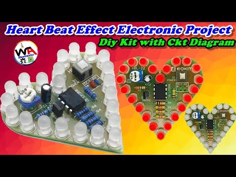 Heart Beat Effect Using NE555 Timer Electronics Project Diy Kit at Home