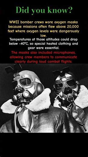 3 Shocking Facts About WWII Bomber Crew Oxygen Masks #ww2 #shorts