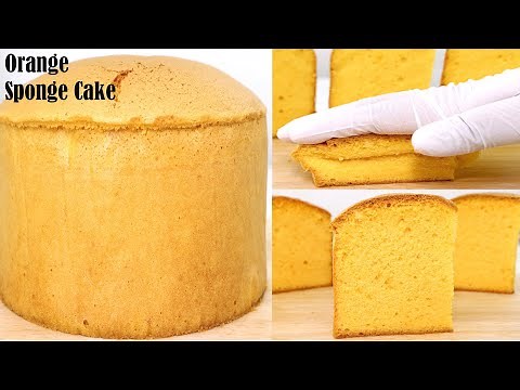 Orange Sponge Cake Recipe | How to Make Orange Sponge Cake | Orange Cake
