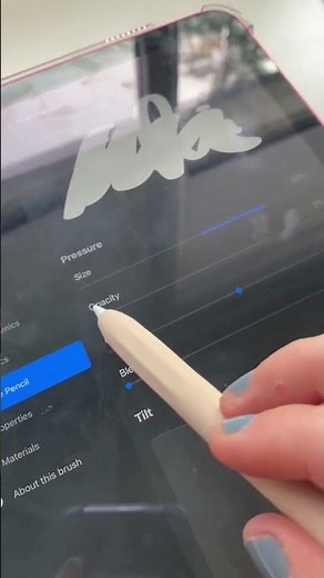 PROCREATE BACK TO BASICS : How to make a calligraphy/lettering brush #shorts