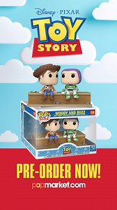 9.3K views · 80 reactions | Celebrate 30 years of Toy Story magic! Funko POP! Woody & Buzz are back in one epic Funko Moment.  Pre-order now before they fly away: https://bit.ly/4jGgzgr | popmarket | Facebook