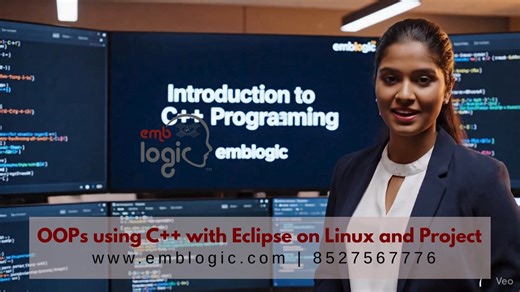 EmbLogic Noida India on Instagram: "OOPs using C++ with Eclipse on Linux and Project. https://www.emblogic.com/199/c-plus-plus-programming 👉 Trainning Resources https://www.emblogic.com/member/course/view/3 #emblogic #emblogicRCDlabs #Pravjotsingh #Onlinesessions #c++programming #cprogramming #linux #embeddedsystems"