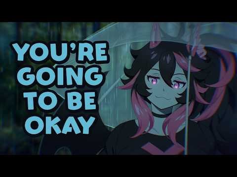 ASMR Comforting Rain Walk | Affirmations for Sleep and Comfort