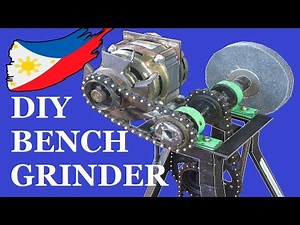 Homemade Bench Grinder Using Washing Machine Motor (Pedal Powered)