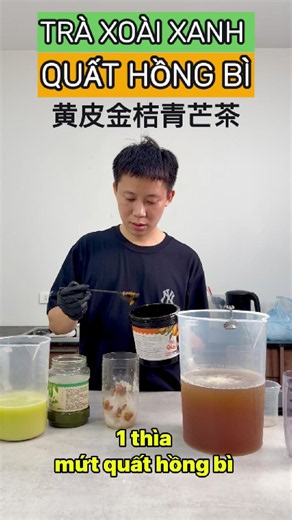 Trà Xoài Xanh Quất Hồng Bì – Công Thức Pha Nhanh, Tươi Ngon