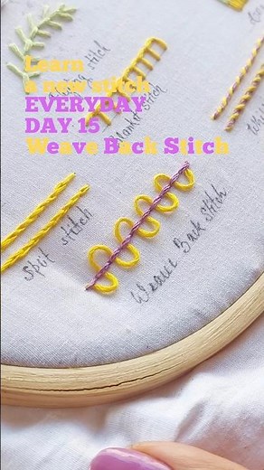 Clean and satisfying weave back stitch for absolute beginners