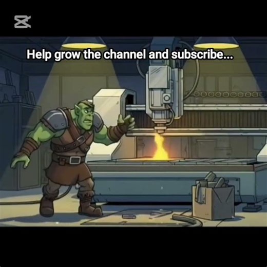 When the CNC machine starts acting up... 🛡️🪓 #animation