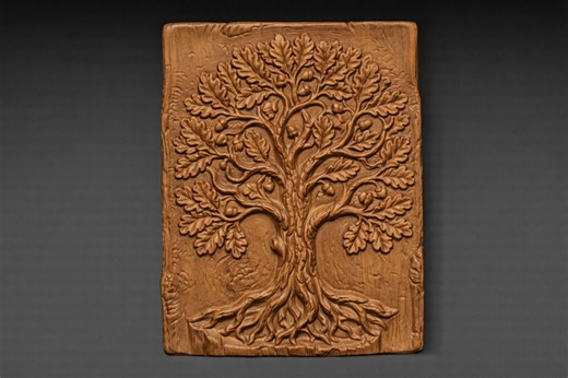 Oak Leaves Tree of Life STL File, Celtic Woodland Relief Carving Model (digital Download) - Etsy