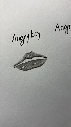 How to draw angry girl and boy lips #drawing #art #sketch #tutorial #shorts