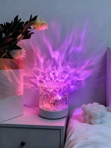 calda rotonda, atmosfera di aurora ondulata, notturna a proiezione | Lampada da comodino cilindrica in cristallo | Lampada da scrivania USB | Lampada da scrivania a calda amica degli occhi | decorativa a LED per atmosfera | regolabile per l'umore | Proiettore per palcoscenico | Modalità statica a colore solido | Adatto per feste, soggiorno, ufficio, camera da letto, sala giochi, sala da pranzo | SHEIN