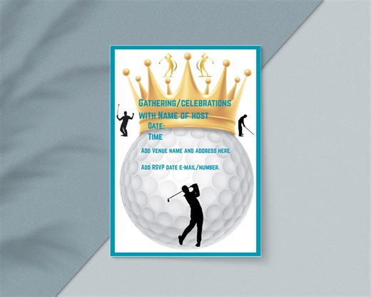 Editable Golf Party Invitation – Canva Template – Golf Tournament Birthday or Celebration Invite – Instant Download - Etsy
